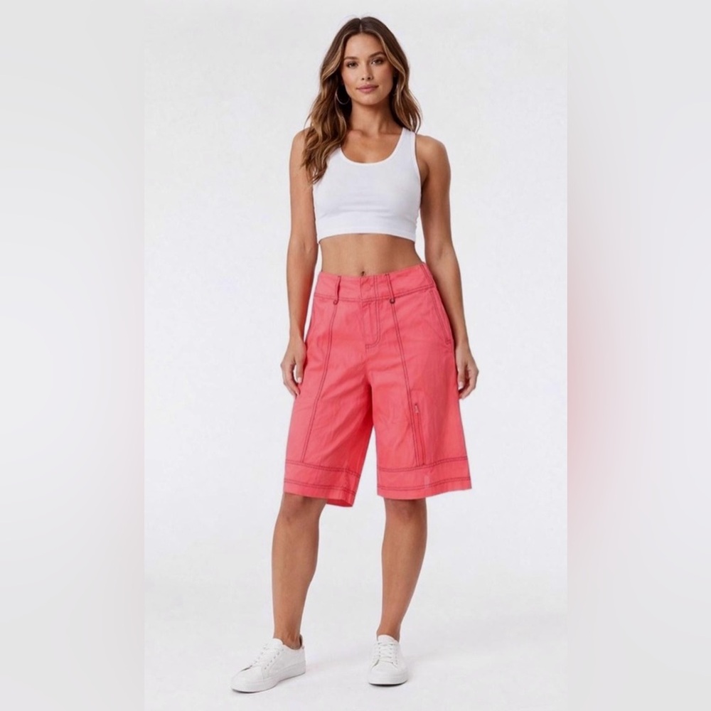 New! FREE PEOPLE All Star Shorts Longer Neon Coral XS